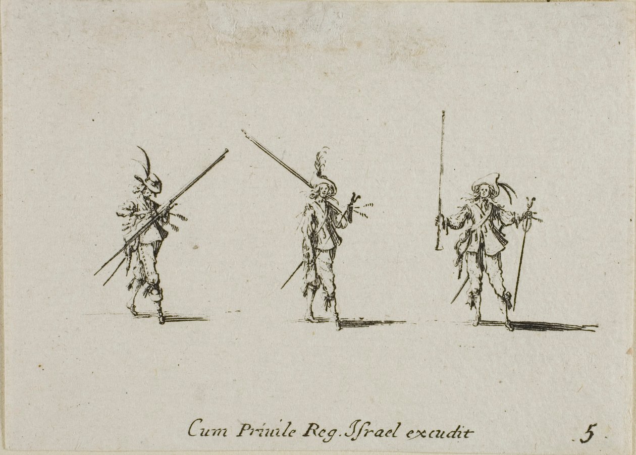 Pora kallistetuilla hauilla, levy viisi The Military Exercisesista tekijältä Jacques Callot