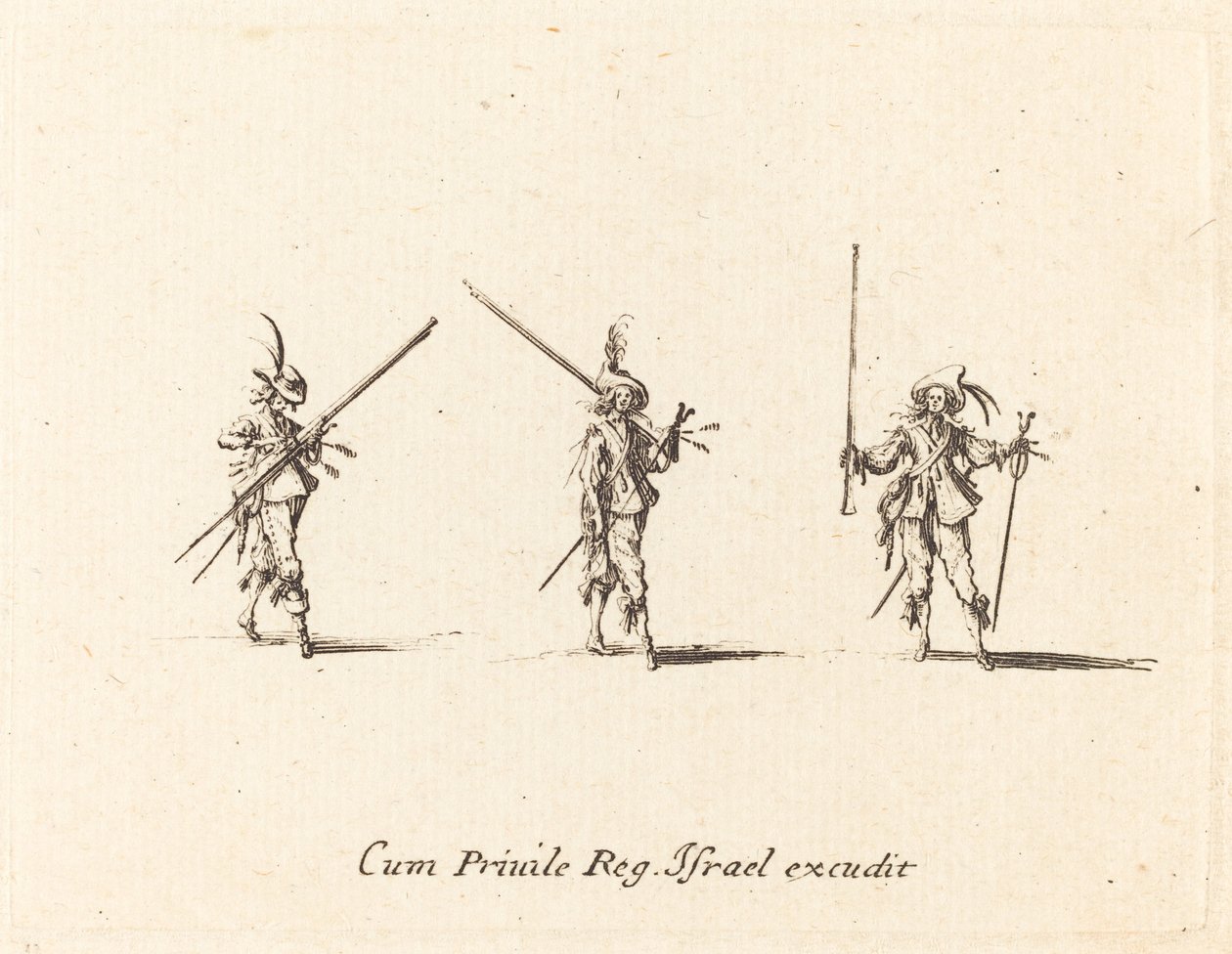 Poraa musketilla tekijältä Jacques Callot