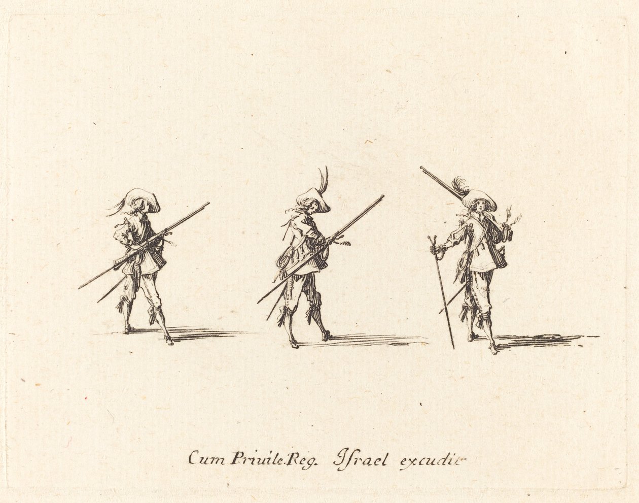 Poraa musketilla tekijältä Jacques Callot