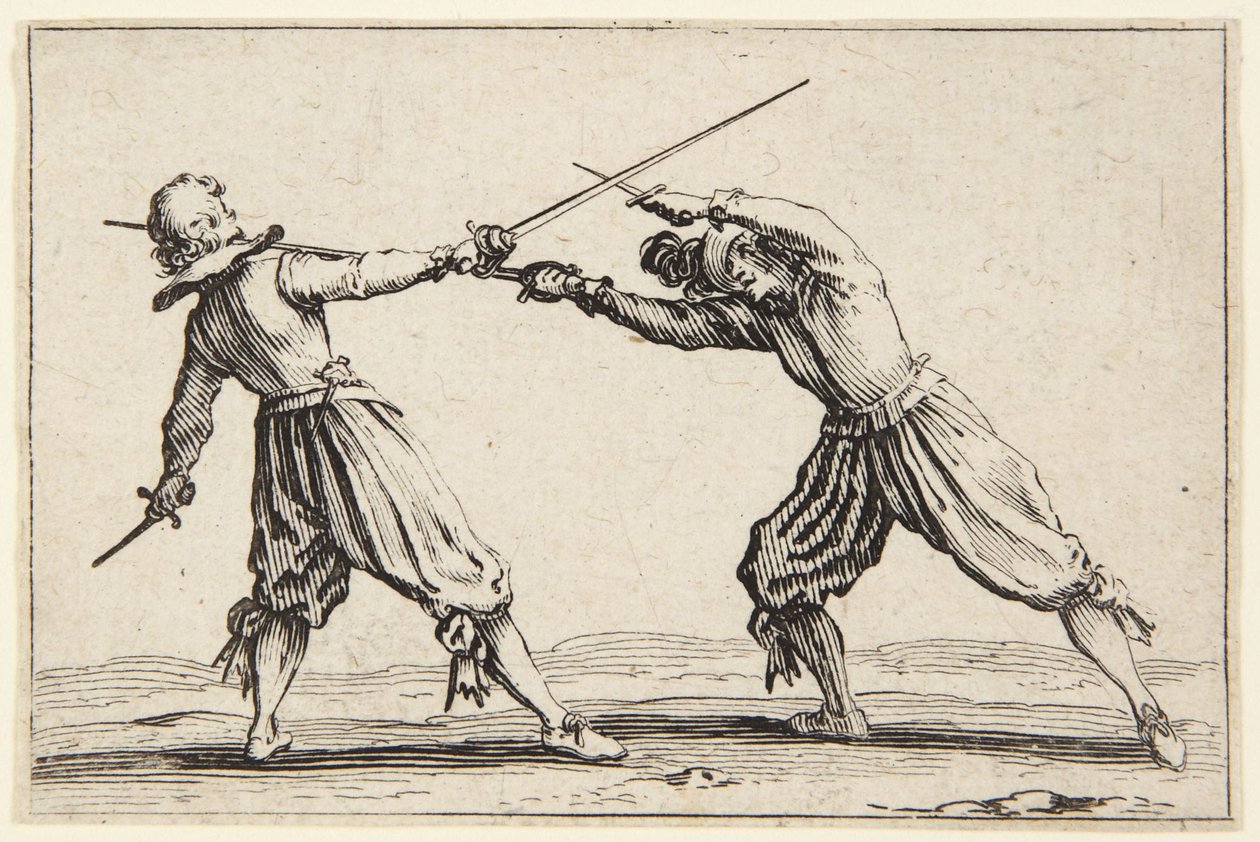 Kaksintaistelu miekoin ja tikarein tekijältä Jacques Callot