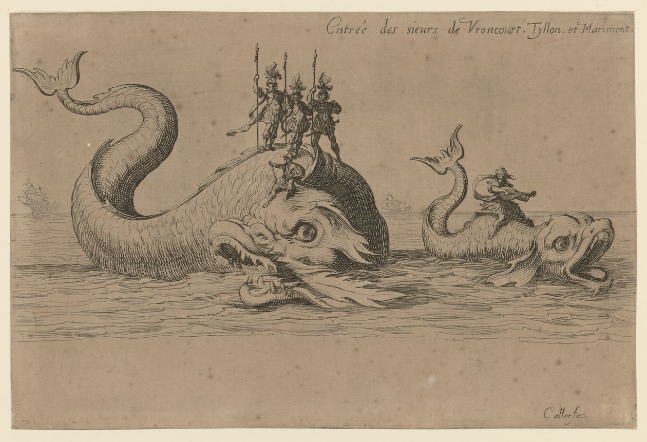 Monsieur de Vroncourtin, Tyllonin ja Marimontin saapuminen tekijältä Jacques Callot
