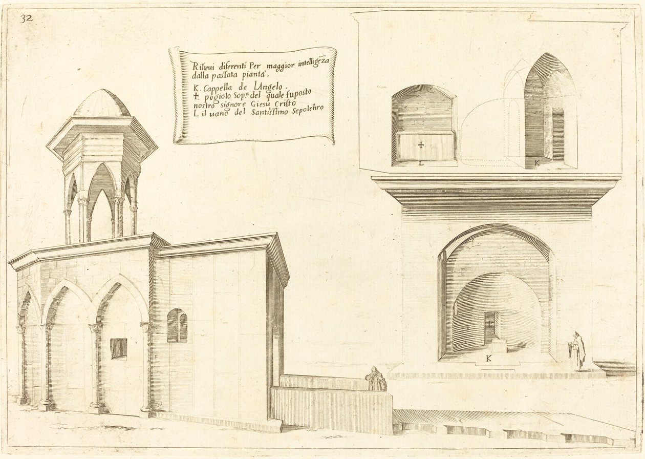 Pyhän haudan kirkon kohottaminen tekijältä Jacques Callot
