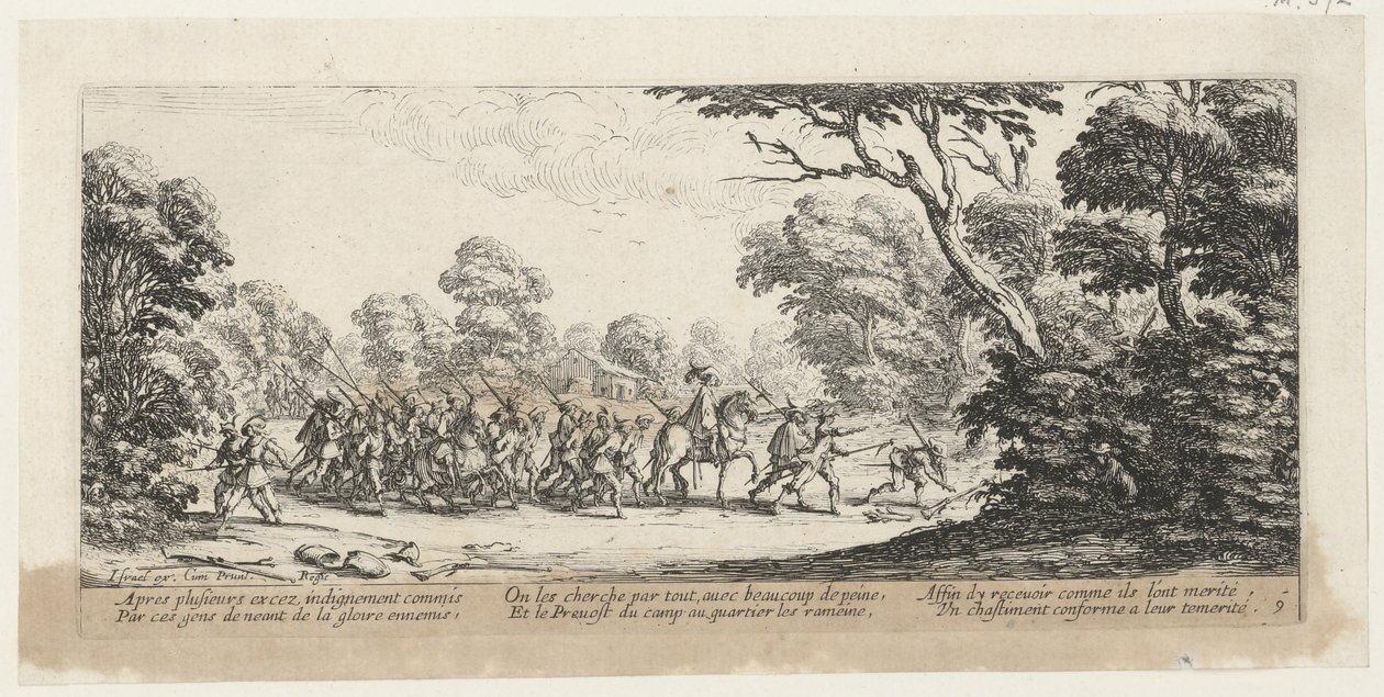 Rikollisten paljastuminen, sarjan ”Sodan kauhut” 9. osa tekijältä Jacques Callot