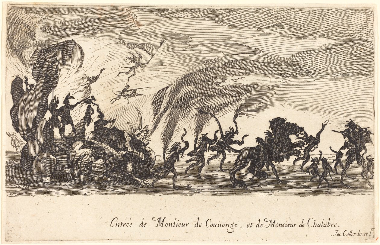 M. de Couvongen ja M. de Chalabren osallistuminen tekijältä Jacques Callot