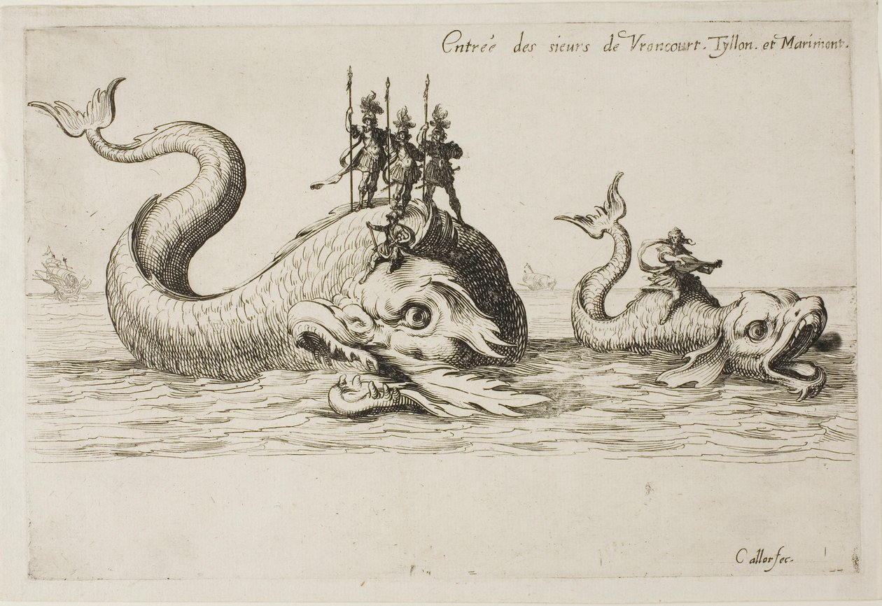 Mm:n sisääntulo. de Vroncourt, Tyllon ja Marimont, The Combat at the Barrierista tekijältä Jacques Callot