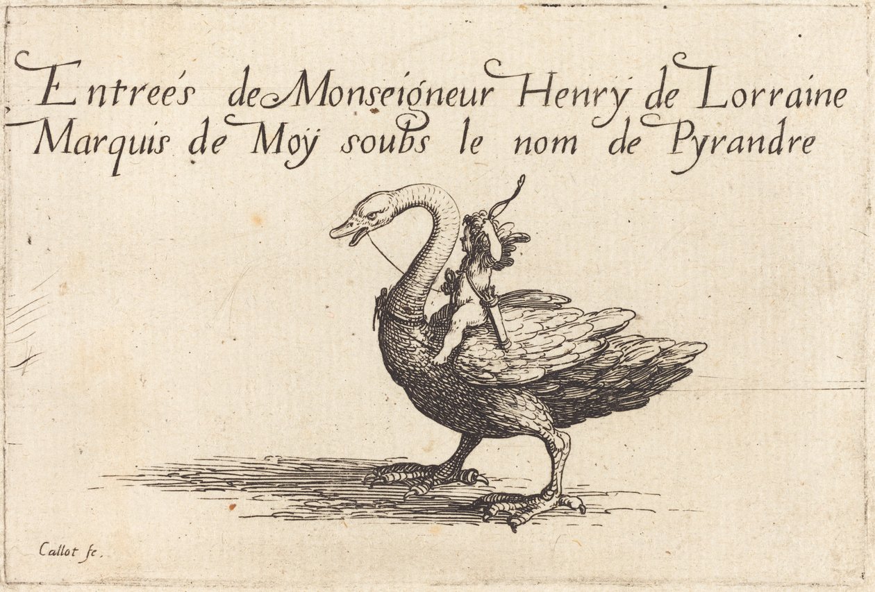 Monseigneur Henry de Lorraine, markiisi de Moy, Pirandre-nimellä tekijältä Jacques Callot