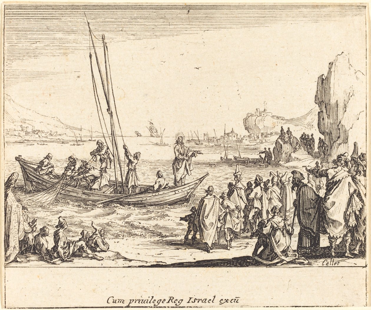 Miesten kalastaja, 1635. tekijältä Jacques Callot