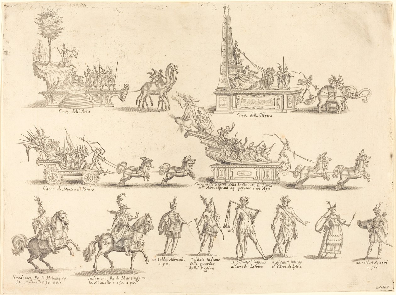 Kellukkeet ja osallistujat tekijältä Jacques Callot