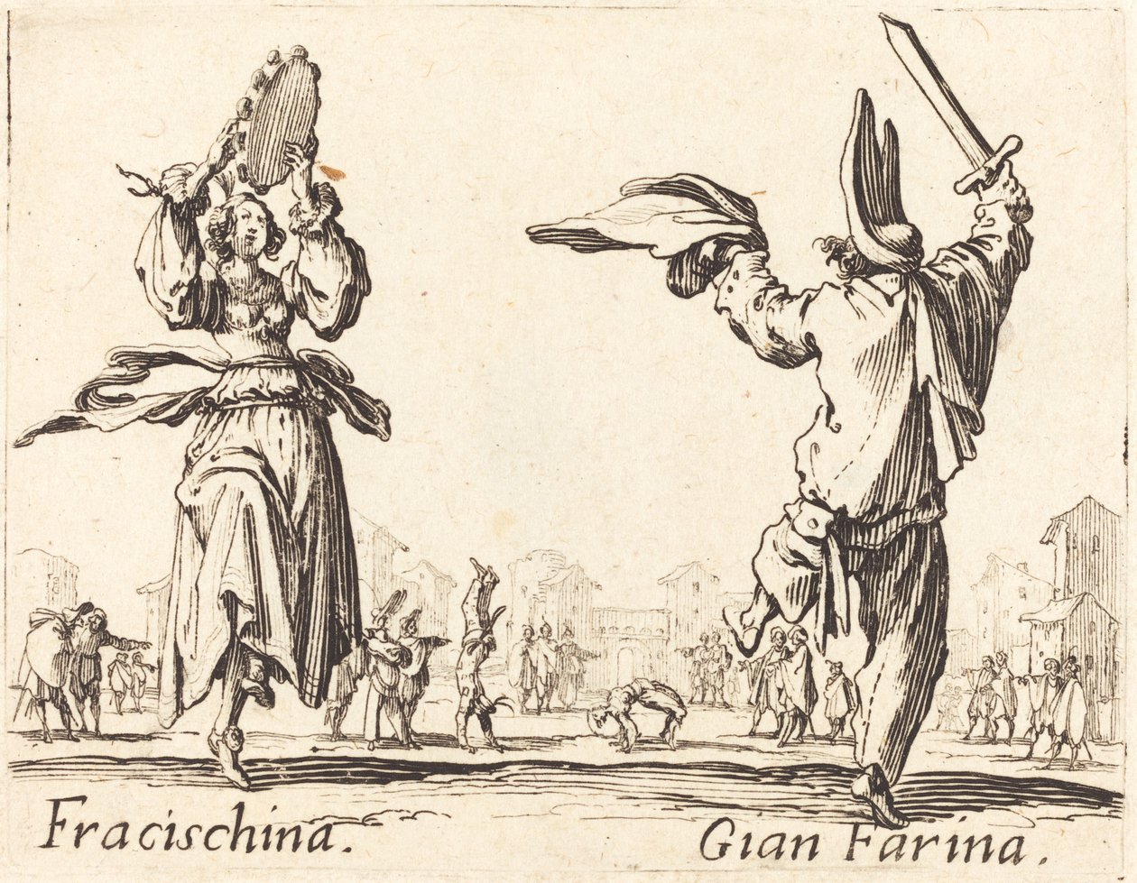 Fracischina ja Gian Farina tekijältä Jacques Callot
