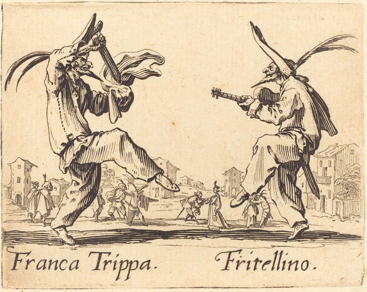 Franca Trippa ja Fritellino tekijältä Jacques Callot