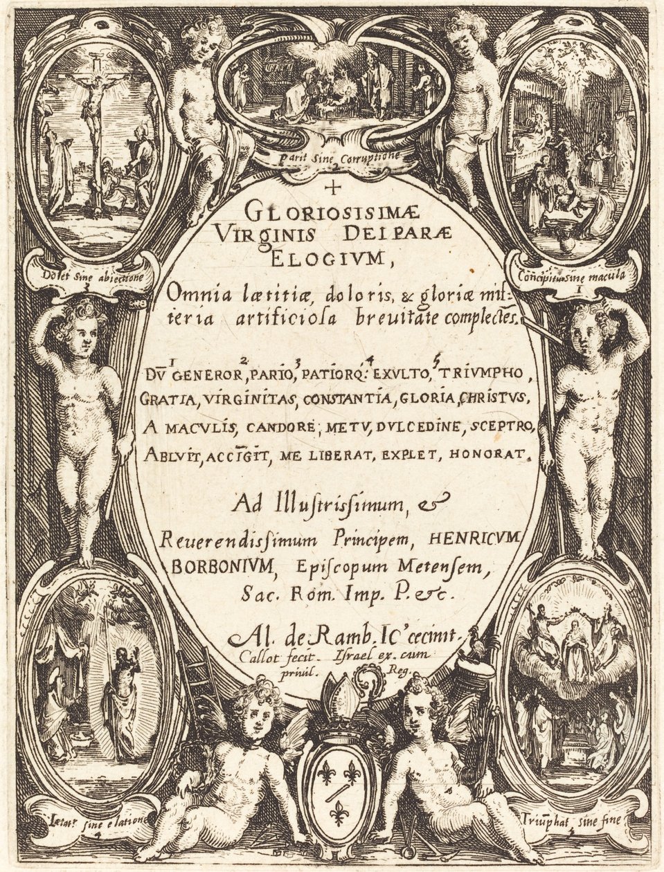 Etukappale "Gloriosissimae" tekijältä Jacques Callot