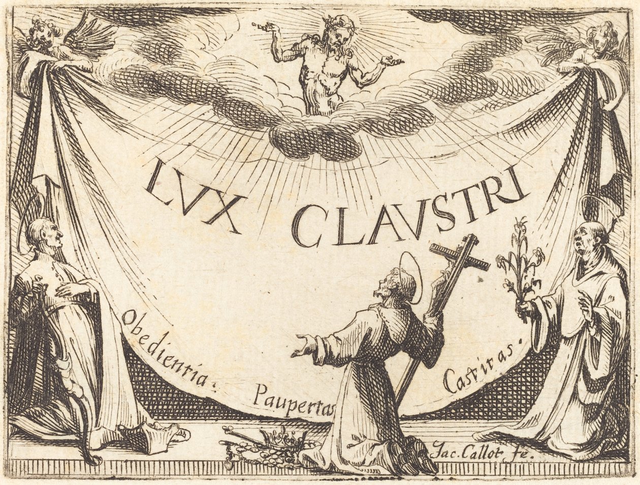 Etukappale elokuvalle "The Light of the Cloister" tekijältä Jacques Callot