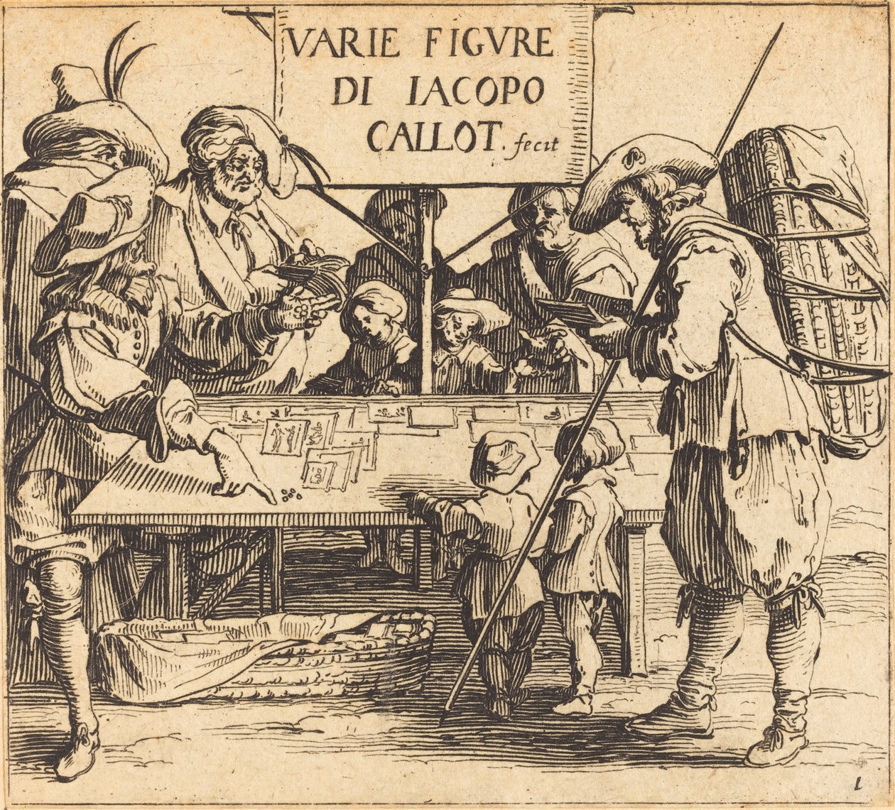 Etukappale "Varie Figurelle" tekijältä Jacques Callot