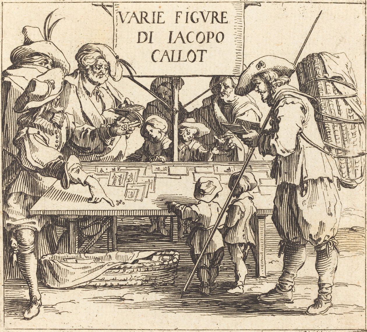 Etukappale Varie-figuurille, c. 1621. tekijältä Jacques Callot