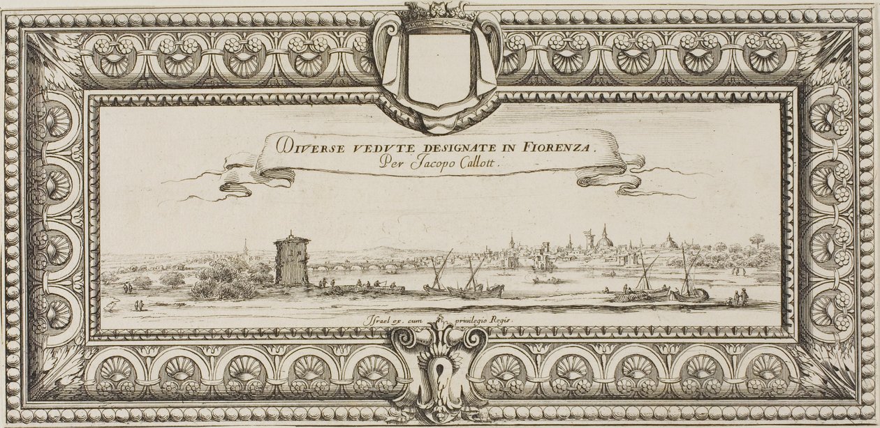 Frontispiece, eri kohtauksista Suunniteltu Firenzessä tekijältä Jacques Callot