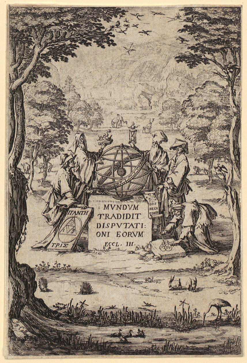 Teoksen "Sacra Cosmologia" nimiökuva tekijältä Jacques Callot