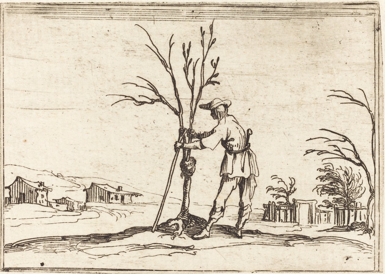 Puutarhuri karsii puuta tekijältä Jacques Callot