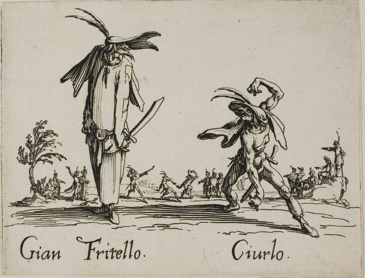 Gian Fritello - Ciurlo, levy 7 alkaen Balli di Sfessania tekijältä Jacques Callot
