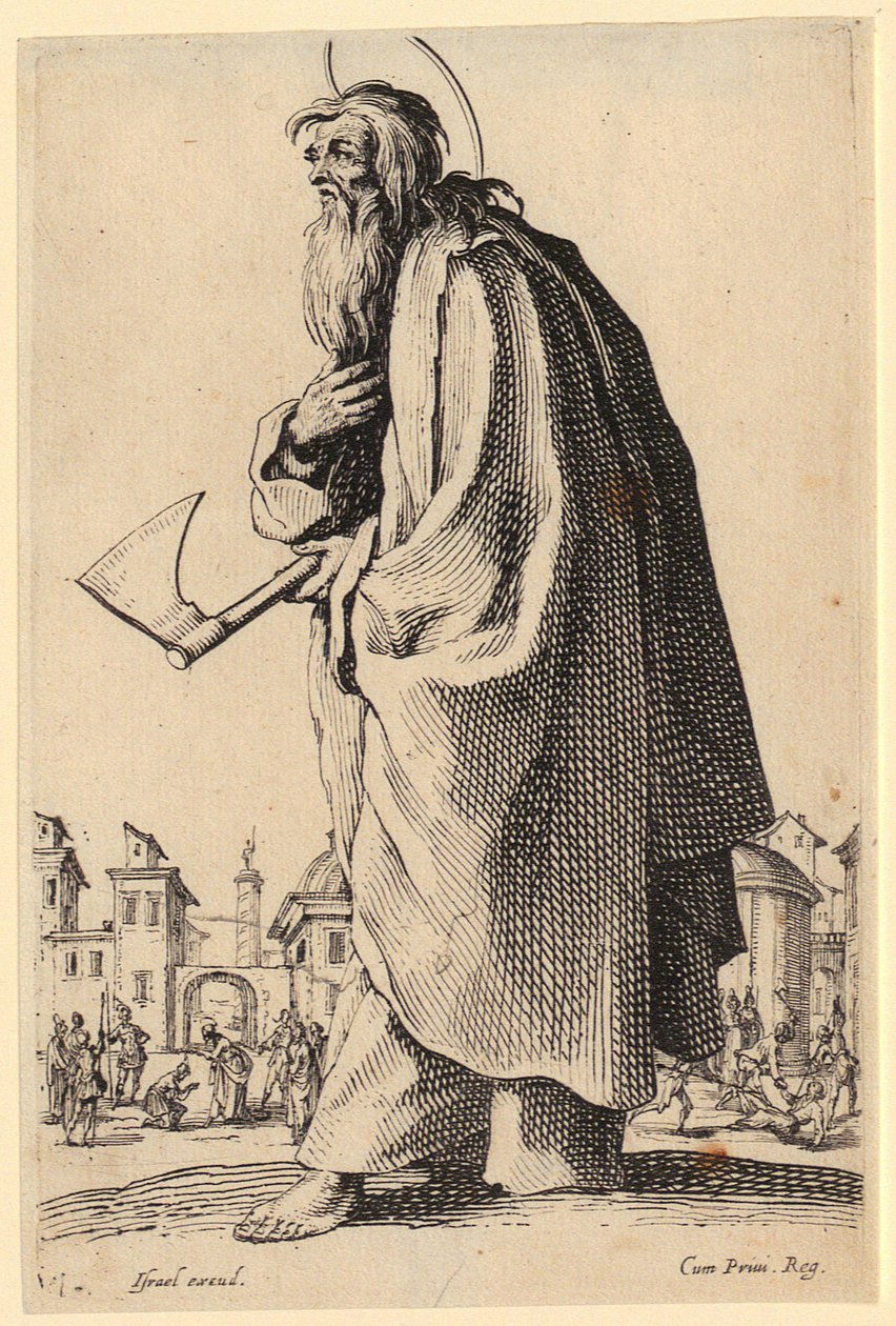Pyhä Bartolomeus, sarjan ”Jeesus, kaksitoista apostolia ja Maria” sivu 12 tekijältä Jacques Callot