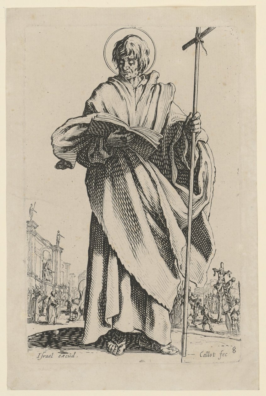 Pyhä Filippus, sarjan ”Jeesus, kaksitoista apostolia ja Maria” sivu 11 tekijältä Jacques Callot