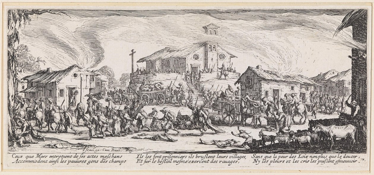 Saaliin kuljettaminen pois tekijältä Jacques Callot