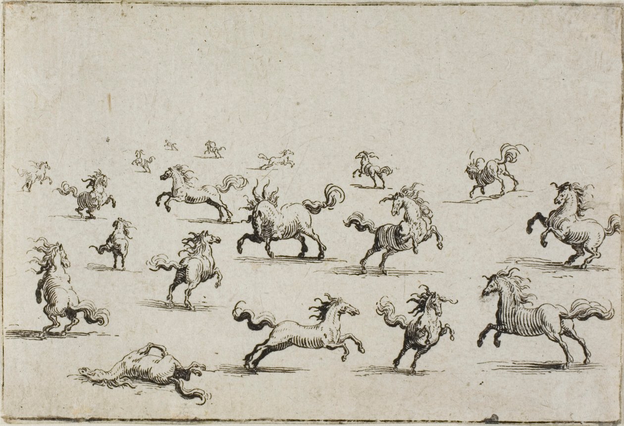 Hevoset juoksevat vapaana, kappaleesta The Caprices tekijältä Jacques Callot