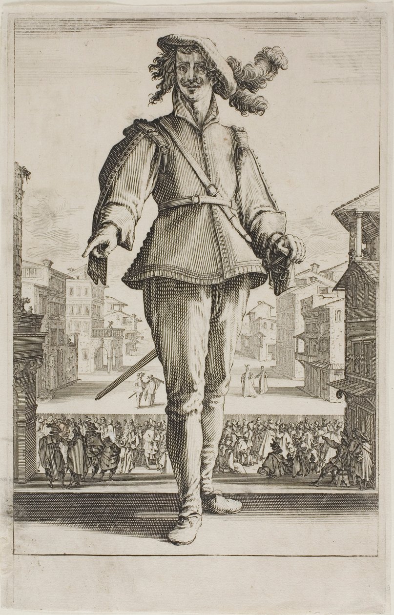 Metsästyslintuja erilaisista kohtauksista, jotka on suunniteltu Firenzessä tekijältä Jacques Callot