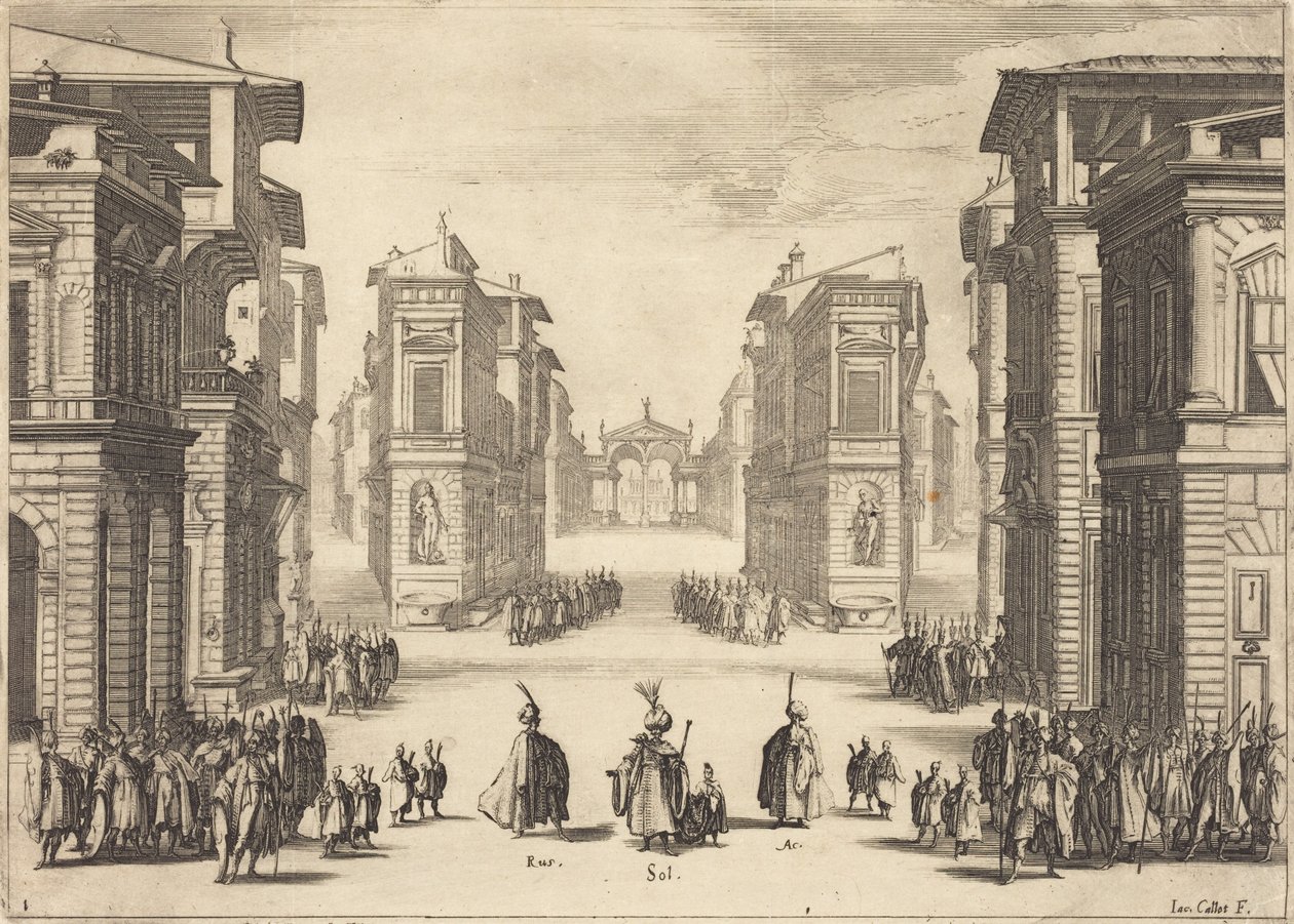 Solimano, I näytös tekijältä Jacques Callot