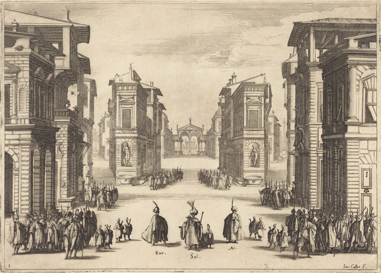 Solimano, I näytös tekijältä Jacques Callot