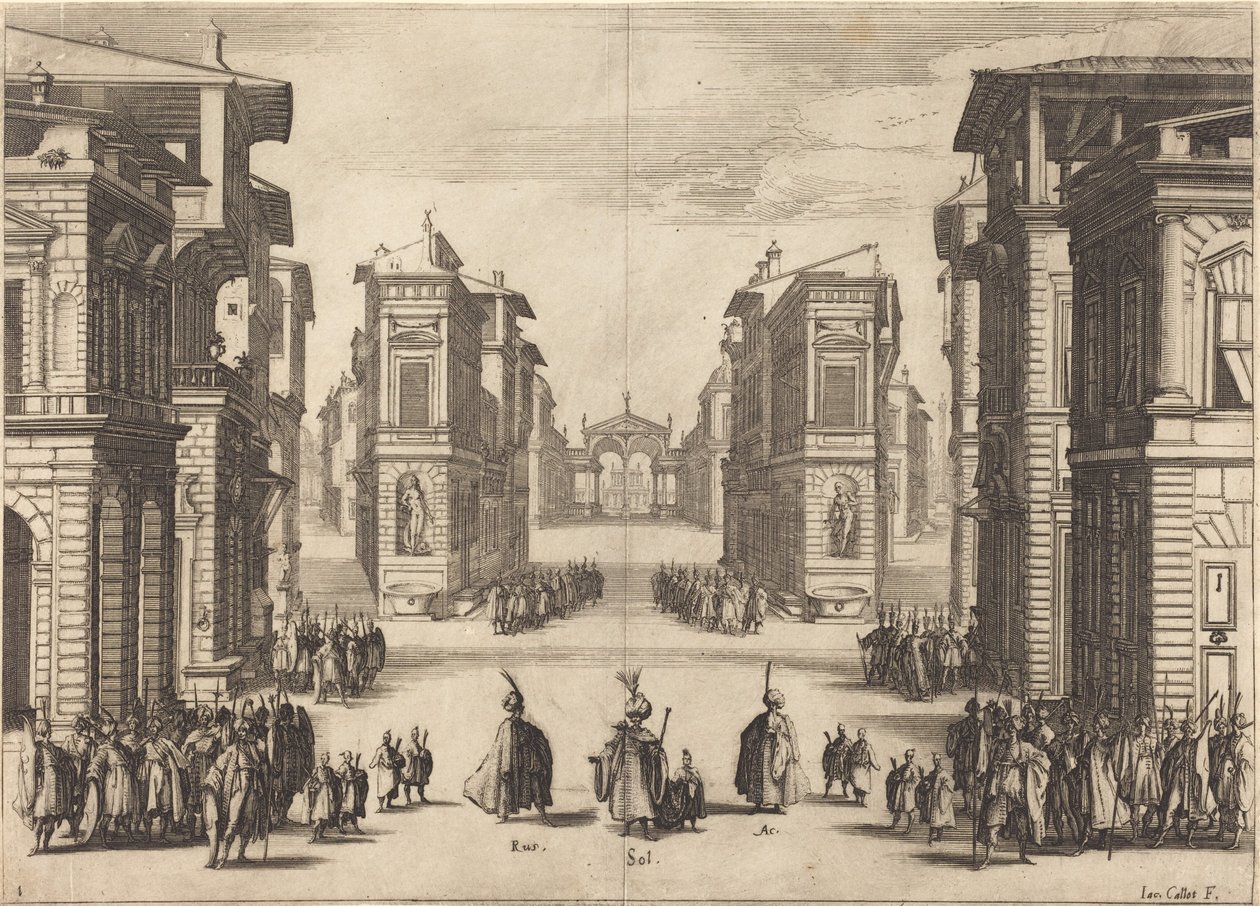 Il Solimano, 1. näytös tekijältä Jacques Callot