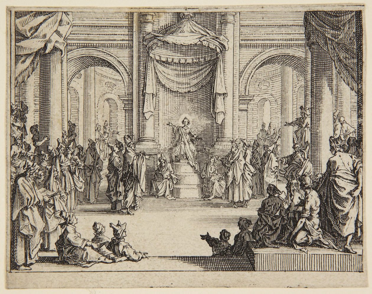 Jeesus-lapsi lainopettajien joukossa tekijältä Jacques Callot