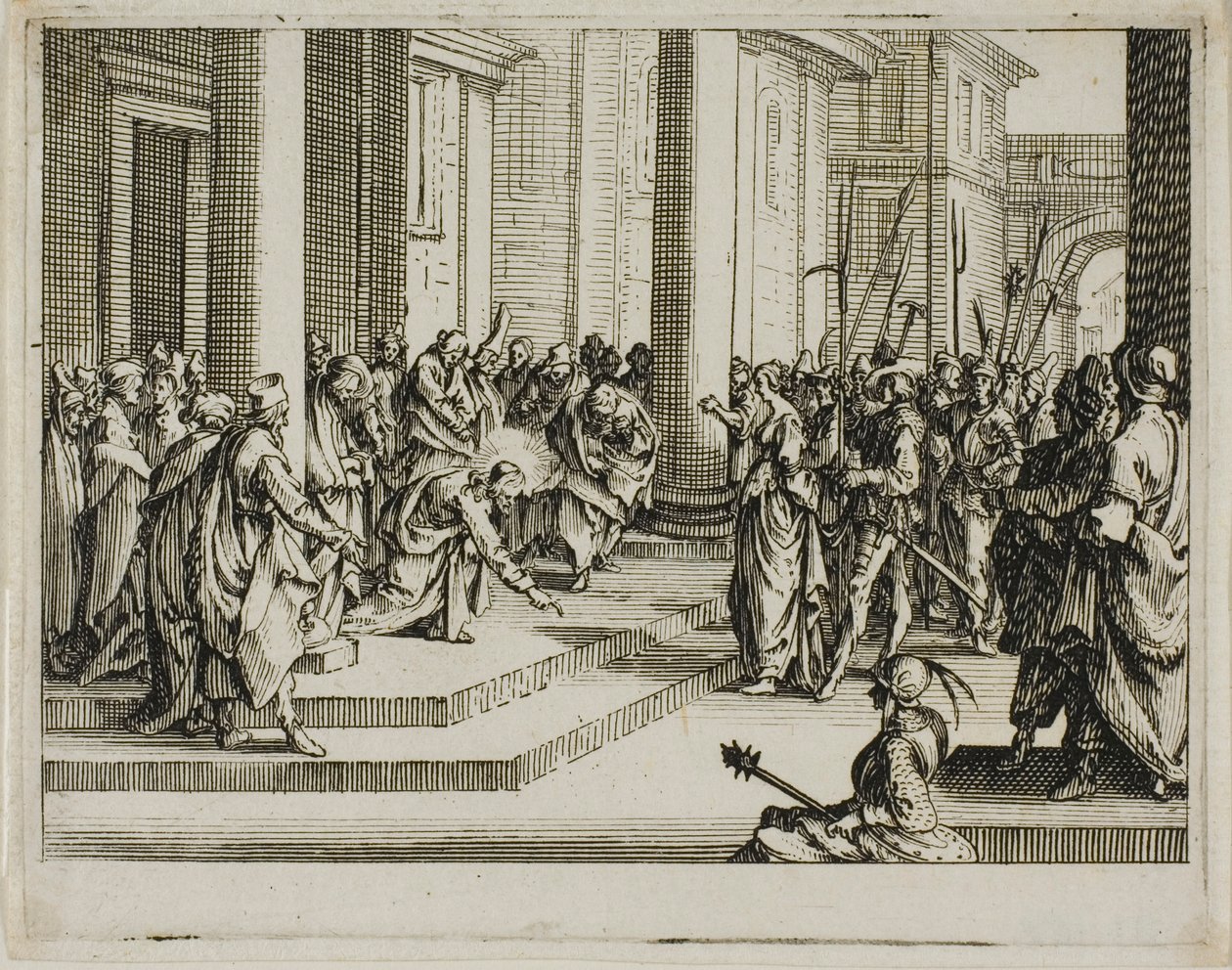 Jeesus ja aviorikollinen nainen, Uudesta testamentista. tekijältä Jacques Callot