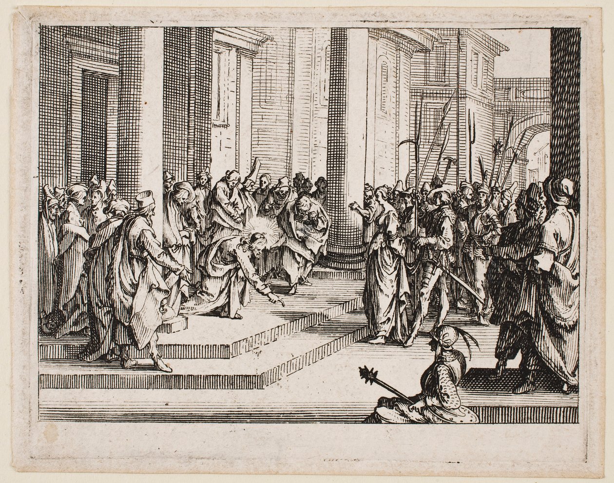 Jeesus ja avionrikkojanainen sarjasta "Uusi testamentti" tekijältä Jacques Callot