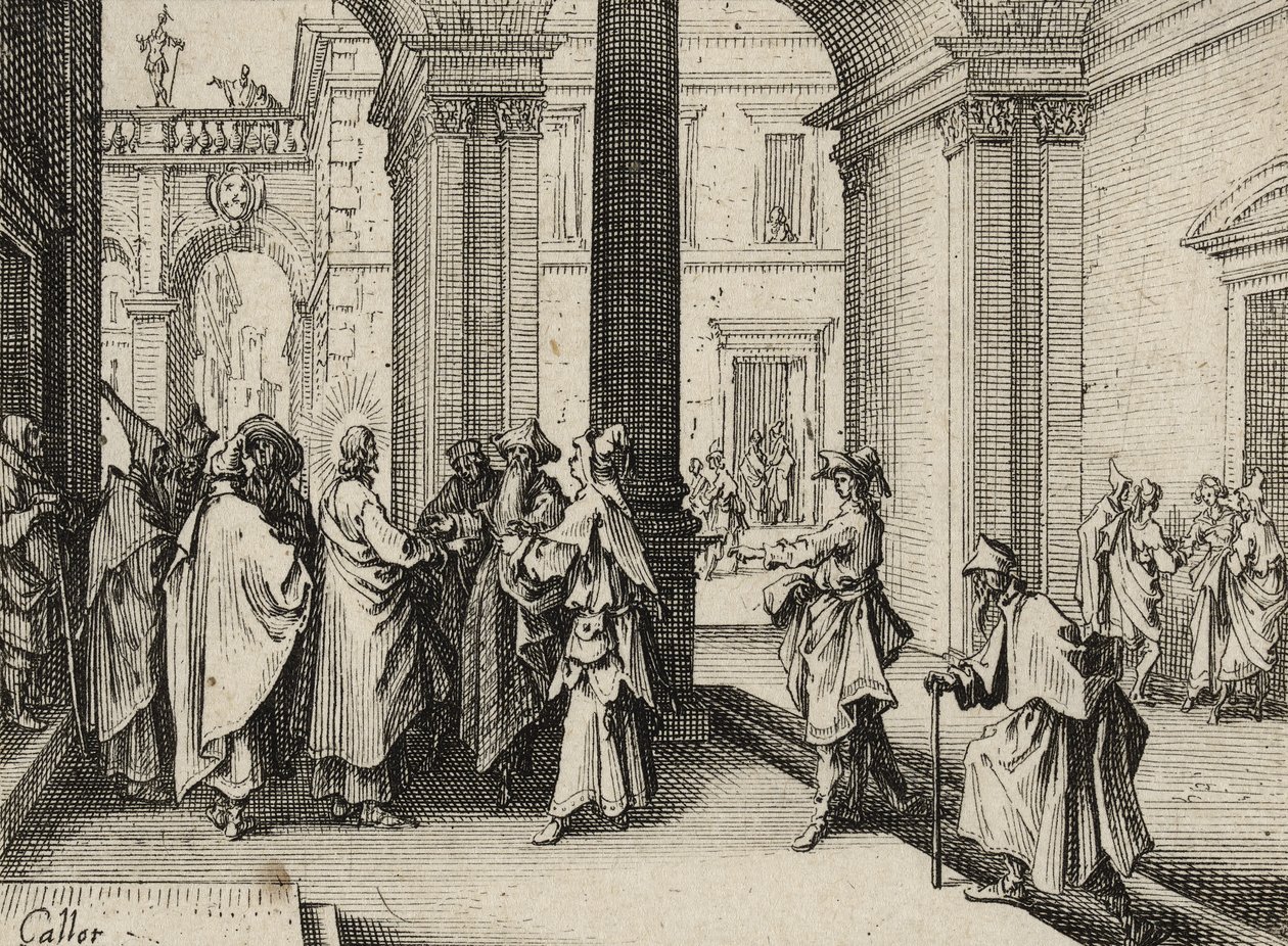 Jeesus ja lainoppineet, 1635 tekijältä Jacques Callot