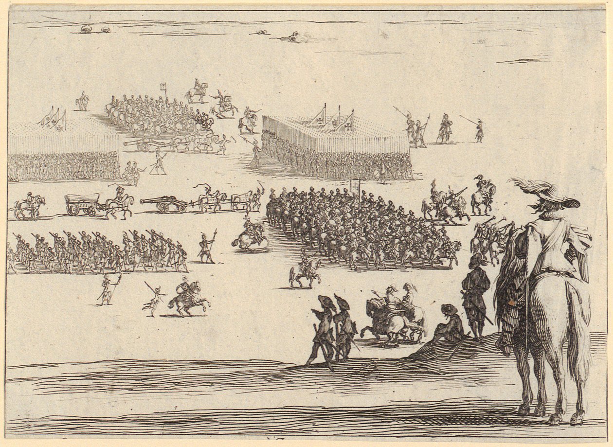 Ristiinnaulitseminen, sarjan ”Pieni passio” 11. lehti tekijältä Jacques Callot