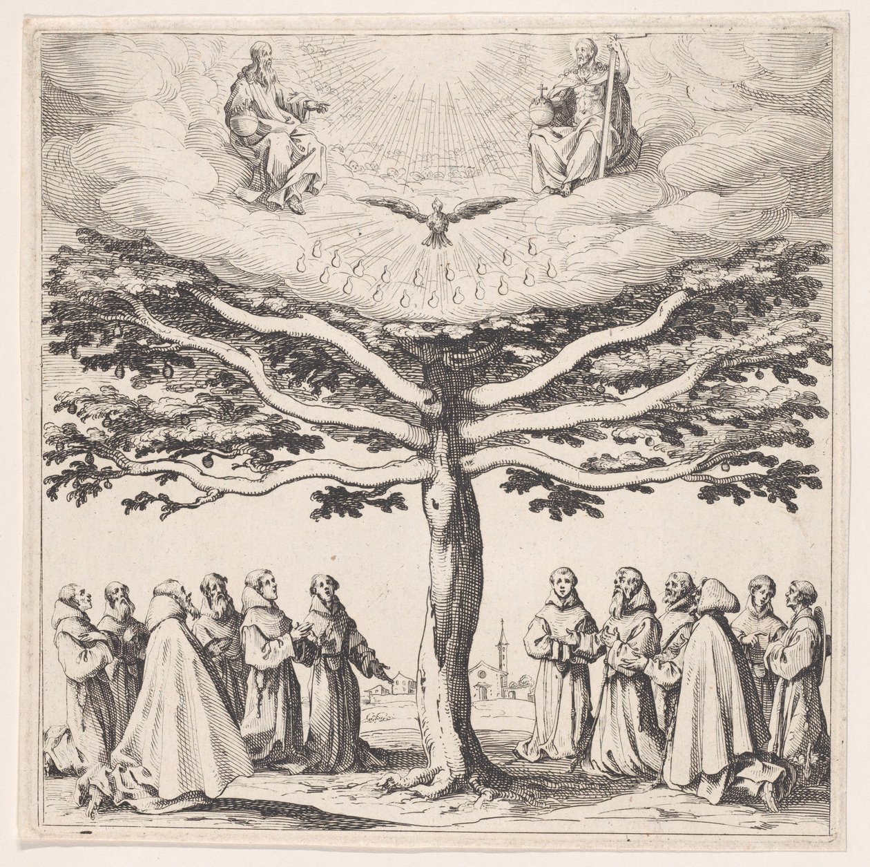 Pyhän Franciscuksen puu tekijältä Jacques Callot