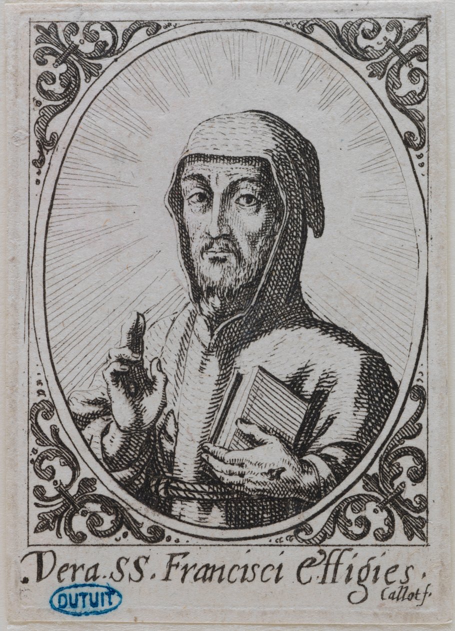 Das wahre Abbild des Heiligen Franziskus (Lieure 370, Meaume 142) tekijältä Jacques Callot