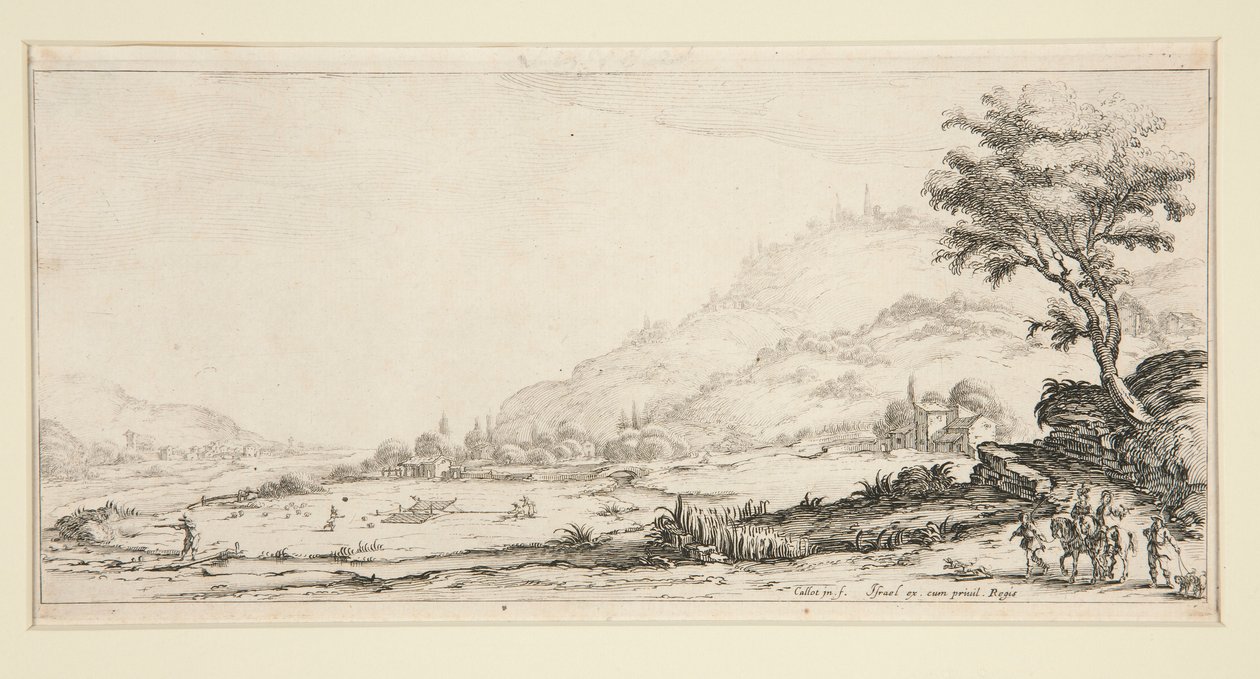 Metsästyslinnut, Giovanni de Medicin maisemista tekijältä Jacques Callot