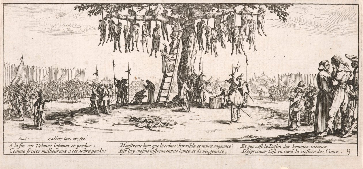 Hirttäminen (The Hanging) tekijältä Jacques Callot