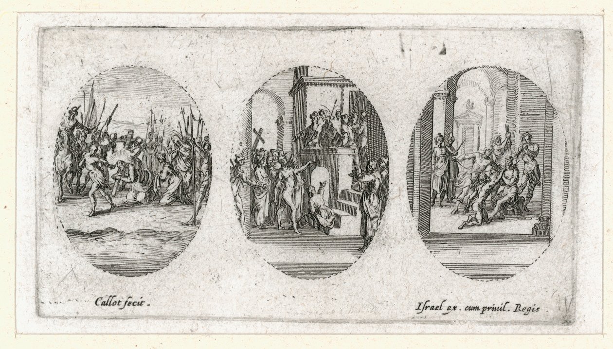 Passion ihmeet ... (kaiverrus) tekijältä Jacques Callot