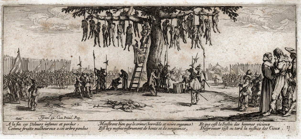 Sodan kurjuudet ja onnettomuudet ... (kaiverrus) tekijältä Jacques Callot