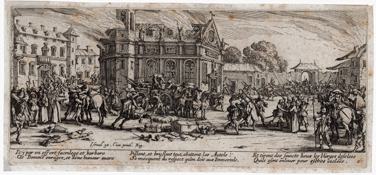 Sodan kurjuudet ja onnettomuudet ... (kaiverrus) tekijältä Jacques Callot