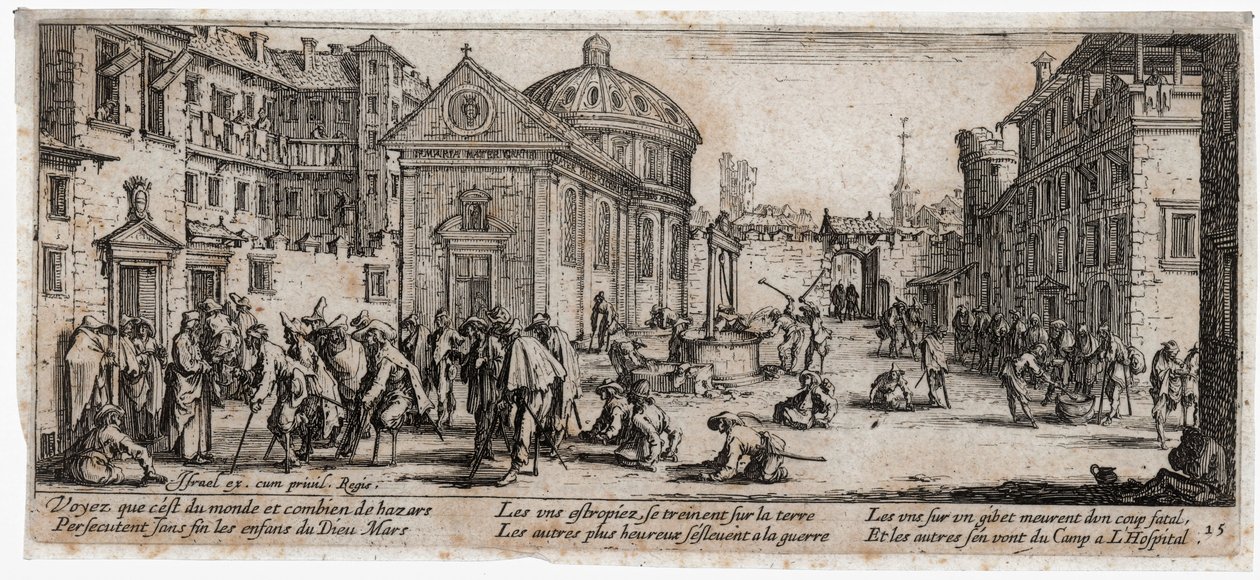 Sodan kurjuudet ja onnettomuudet ... (kaiverrus) tekijältä Jacques Callot