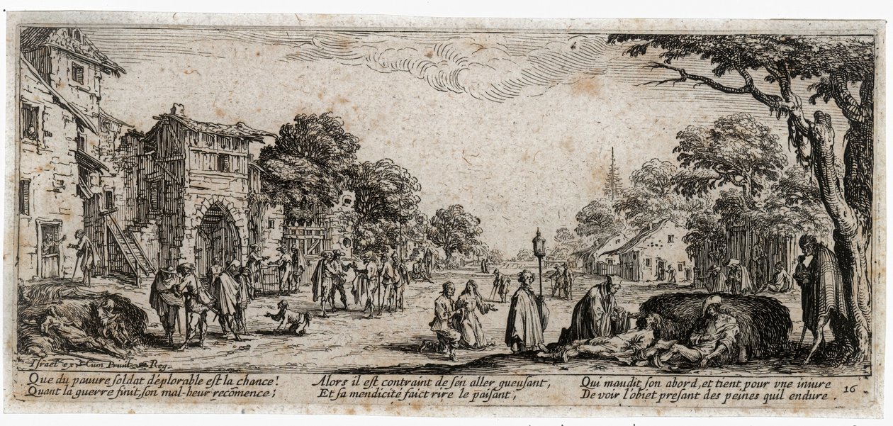 Sodan kurjuudet ja onnettomuudet ... (kaiverrus) tekijältä Jacques Callot