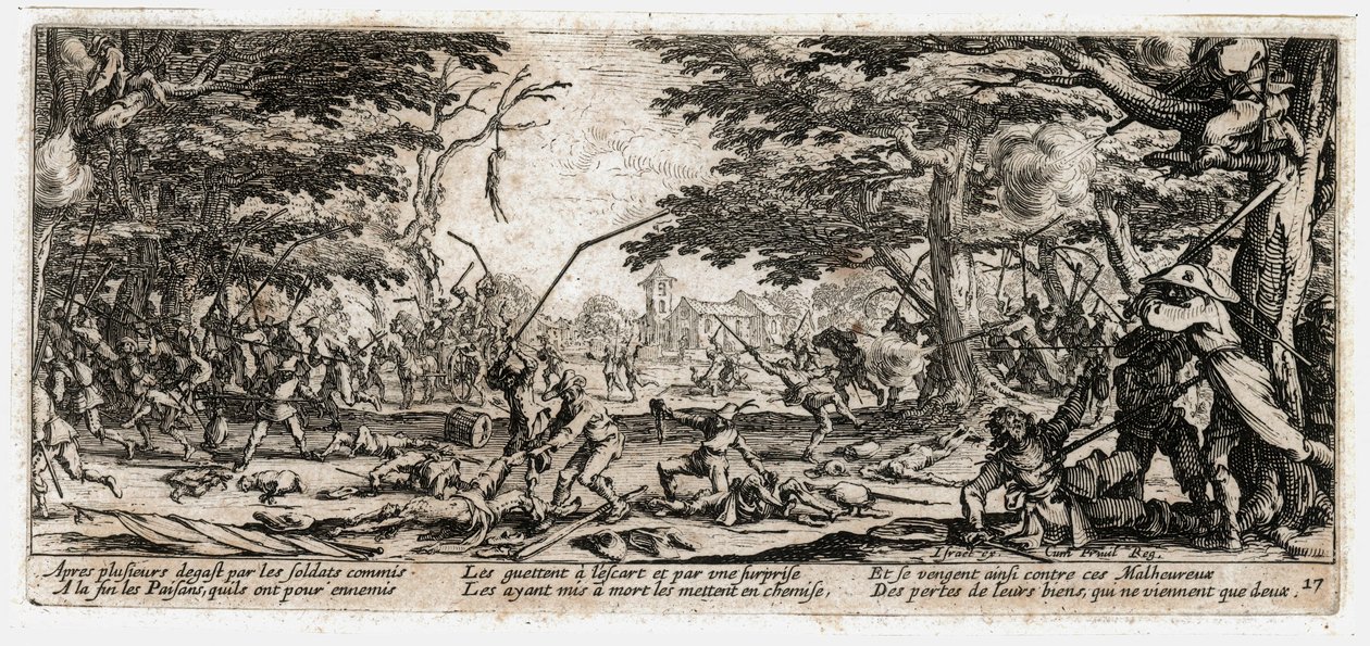 Sodan kurjuudet ja onnettomuudet ... (kaiverrus) tekijältä Jacques Callot
