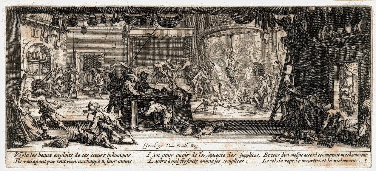 Sodan kurjuudet ja onnettomuudet ... (kaiverrus) tekijältä Jacques Callot