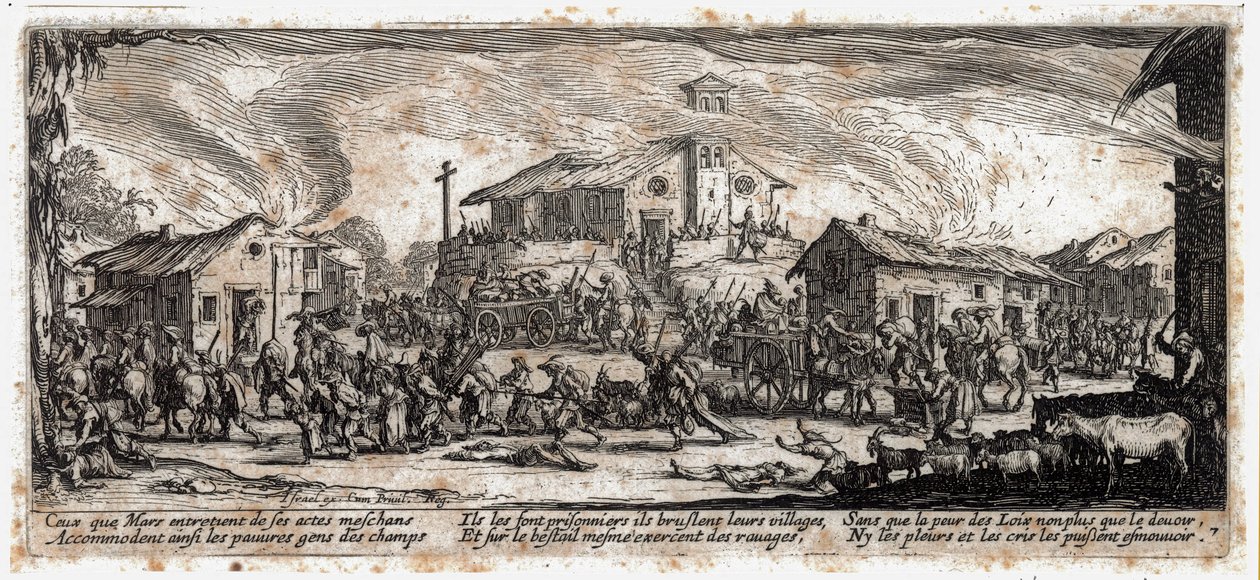 Sodan kurjuudet ja onnettomuudet ... (kaiverrus) tekijältä Jacques Callot
