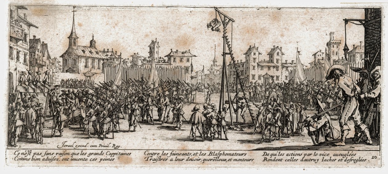 Sodan kurjuudet ja onnettomuudet ... (kaiverrus) tekijältä Jacques Callot