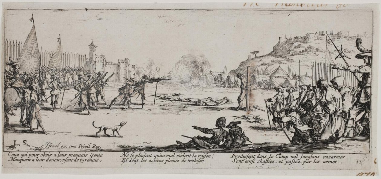 Sodan kurjuudet ja onnettomuudet (blad 12) tekijältä Jacques Callot