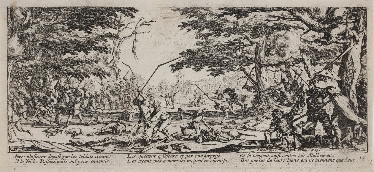 Sodan kurjuudet ja onnettomuudet (blad 17) tekijältä Jacques Callot